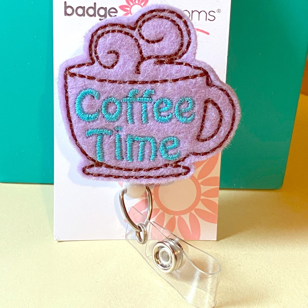 NWT Coffee Time badge reel